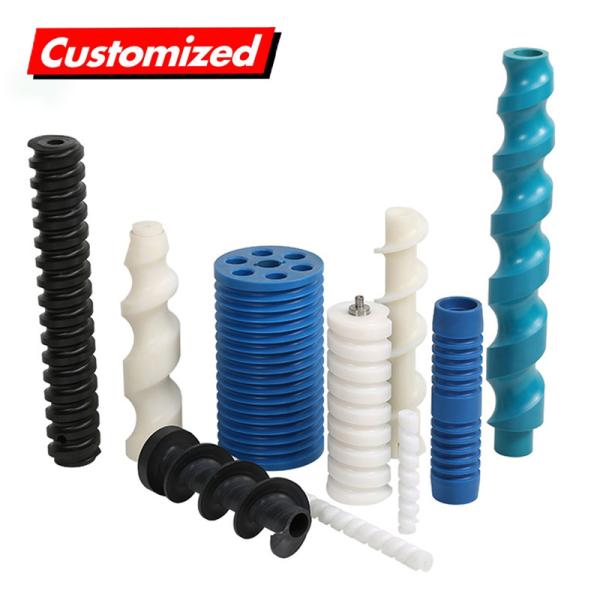 製造 カスタム食品グレードコンベヤー 柔軟なスピラルアグア Upe Hdpe Pp Uhmwpe Pom ナイロンスクリュー プラスチックアグア Cnc Pars マシン 操作が簡単なスクリューコンベヤー