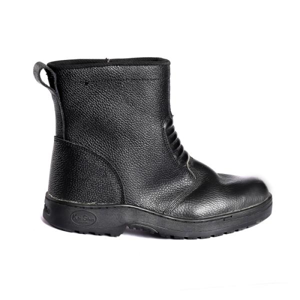 Chaussures de sécurité haute coupe en PU Sole Ultimate Comfort Tissu en cuir noir Supérieur Chaussures de sécurité pour hommes