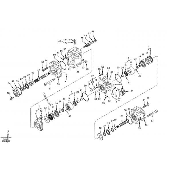 SA 1142-00012 K3V112DT-9N24-14T EC210 EC240 XE215 LG225 pompe hydraulique pour pièces de pellets