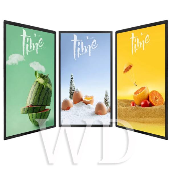 LED Backlight 1500 Nits LCD Monitor Indoor Digital Signage For Restaurant