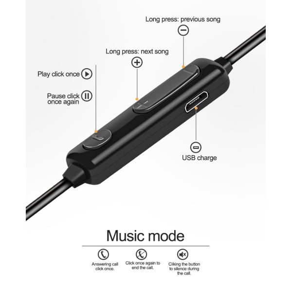 Metal Magnetic Tws Wireless Stereo Earphones 55mAH Multifunction design