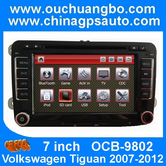 Ouchaungbo Car DVD Video Player GPS Navigation for Volkswagen Tiguan 2007-2012 USB iPod AUX OCB-9802