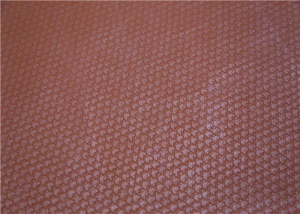 0.7mm Wallet Orange Embossed PU Leather No Fading Hydrolysis Resistance