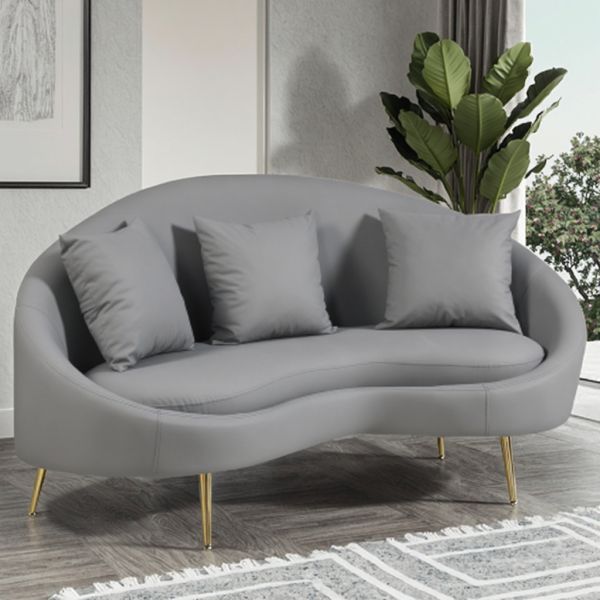 Modern Eco-Friendly Creative Chesterfield Curved Two Seater Sofa Sponge Filling Customizable for School Villa Living Room Small