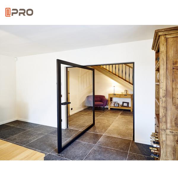 Exterior Aluminum Pivot Doors Main Entrance Glass Frameless