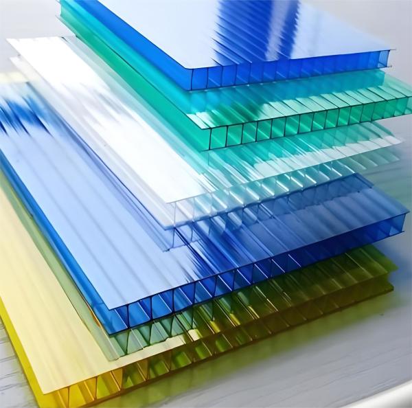 2.1m*5.8m colorful 3mm to 20mm PC Hollow Sheet SGS Certified and Environmentally Friendly