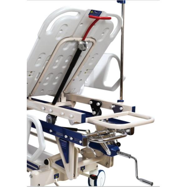 Chariot-brancard de patient d'hôpital intégré et réglable avec dossier
