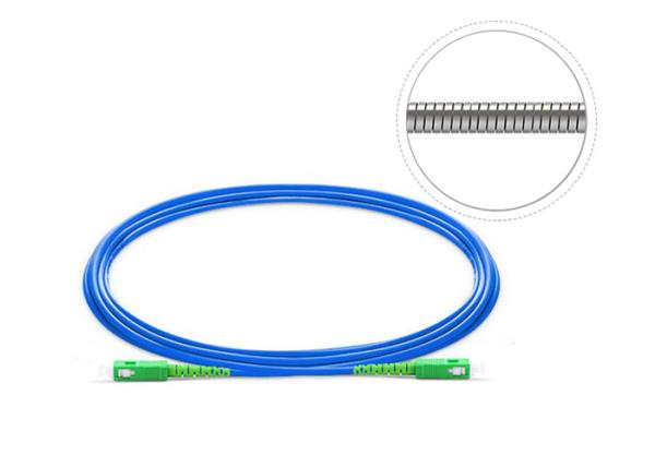 CPR 3.0mm LC Fiber Jumper , Duplex Armored Fiber Optic Patch Cable