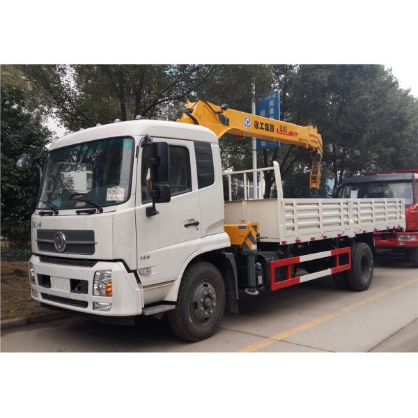 8 Ton - 10 Ton Mobile Crane Truck , Telescopic Crane Truck With 4 Section XCMG PALFINGER Crane