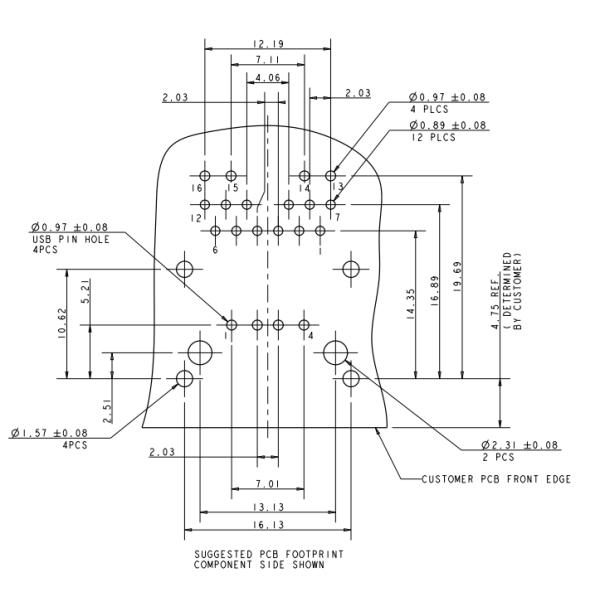 1-1840012-2 RJ45 соединитель через одно USB URG41 Гигабитная схема