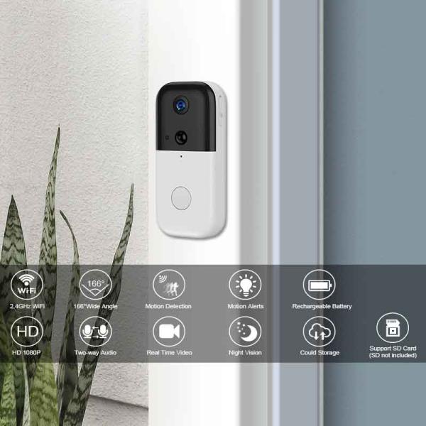 Low Power Smart 1920*1080P HD Wifi Ring Doorbell Camera