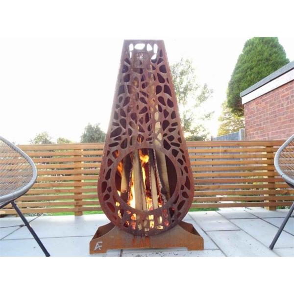 Лазер режа декоративную сталь Chiminea Firepit Corten камина металла сада