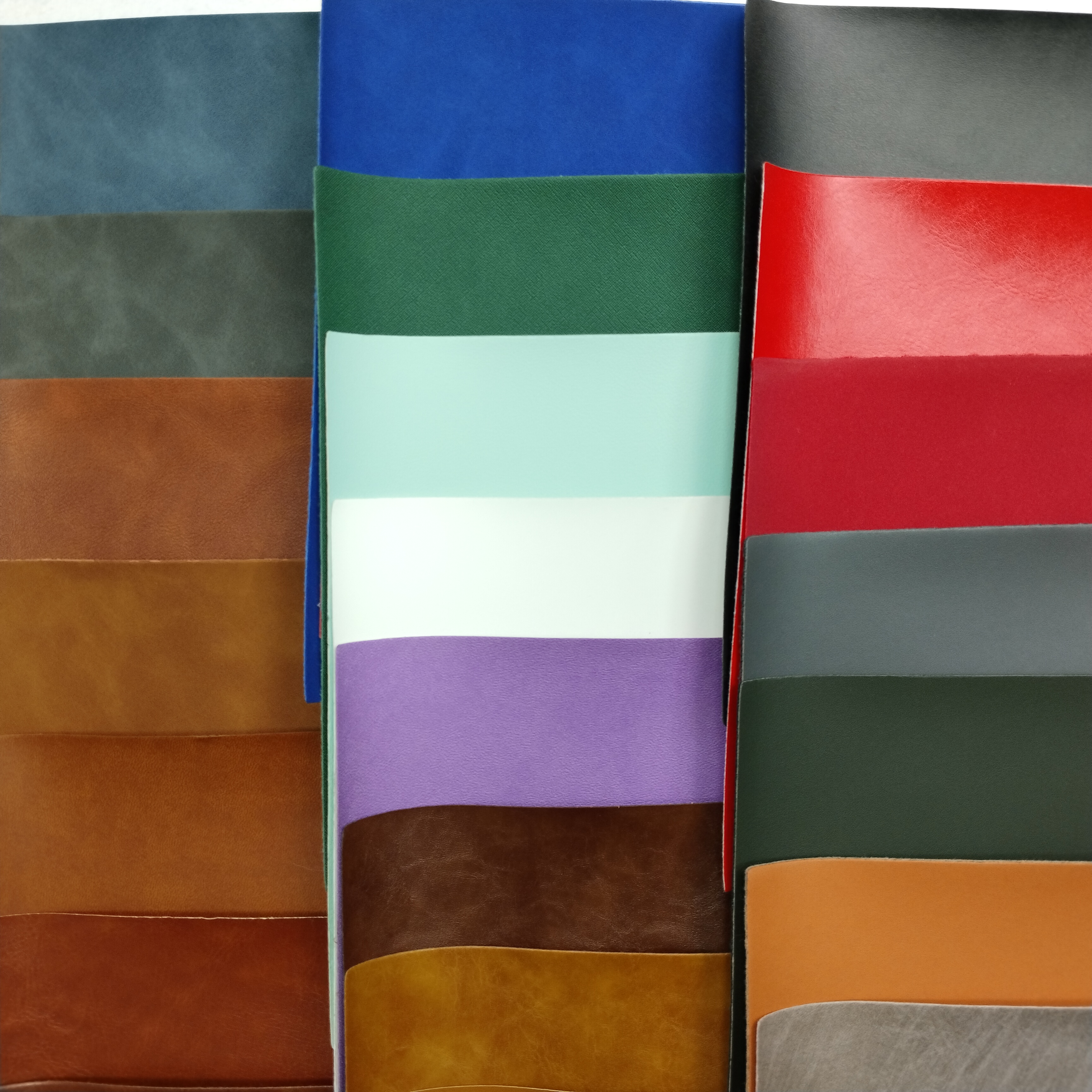 High Quality PU Printed Synthetic Thermal Suede Leather Fabric Embossed Stretch Material for Making Notebook Garment Labels