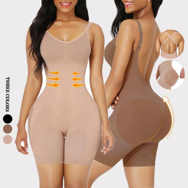 Vestuário sem costura de cintura alta para mulheres da HEXIN Controle médio e cobertura completa do corpo