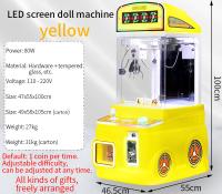 Yellow Customized Mini Claws Commercial Coin-operated Plush Toy Arcade Game