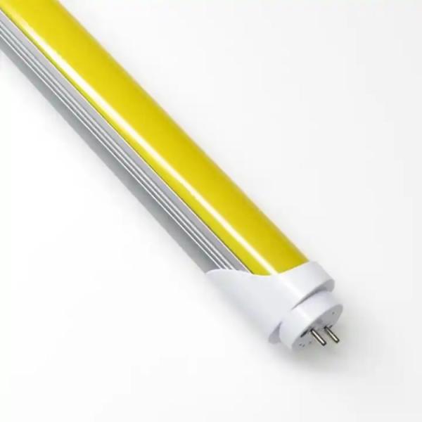 24V DC T8 LED Tube Light Yellow Cover With SMD 2835, Epistar No Wavelength Below 500nm