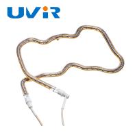 Lampe chauffante infrarouge halogène au quartz à revêtement or personnalisé 150-6000W
