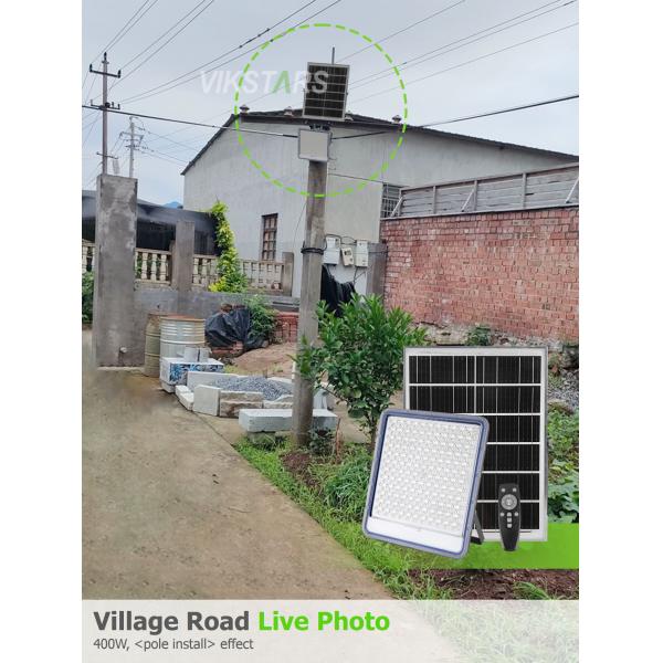 Aluminum Solar Flood Lights 100w 200w 300w 400w For Yard Villages Warehouse IP66 Waterproof