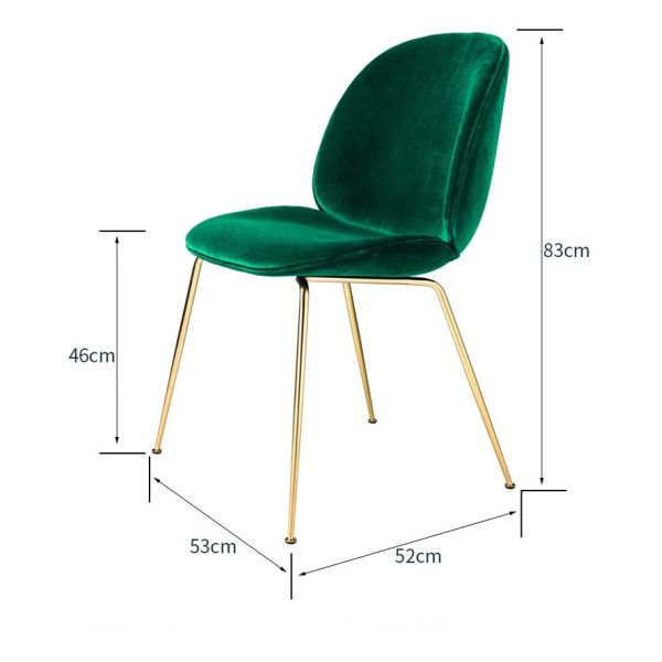 Modern Velvet Dining Chair with Gold Metal Legs for Restaurant Cafe Hotel Luxury Seating Furniture Commercial Wholesale