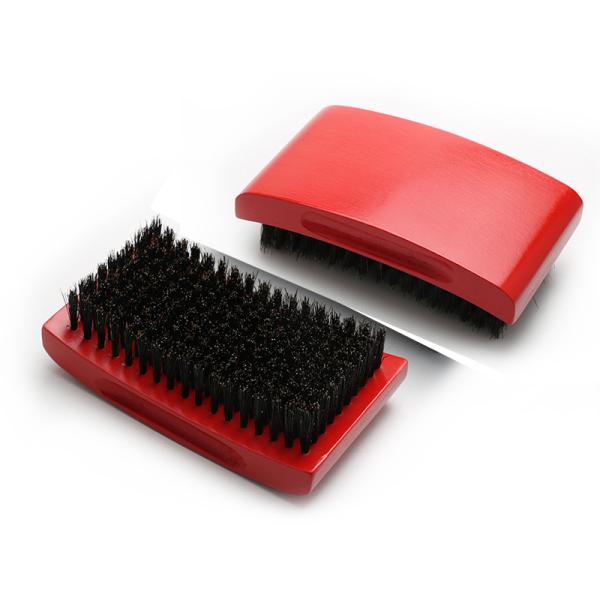 Personalize a escova de 360 ondas de madeira quadrada com pincel de cabelo de marca privada LOGO