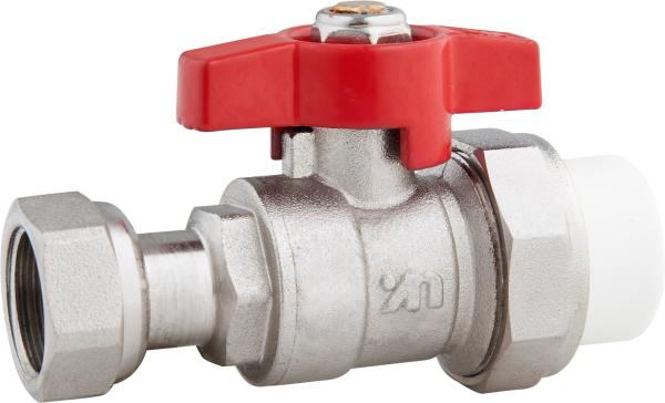 5201A Gas Stove Valve Brass Ball Valve DN15 for Residential Hot Water Supply with PP-R Adapter x Flexible Female Nut