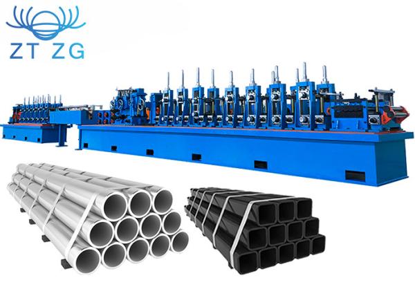 Galvanized Construction Tubes Erw Steel Pipe Mill High Accuracy