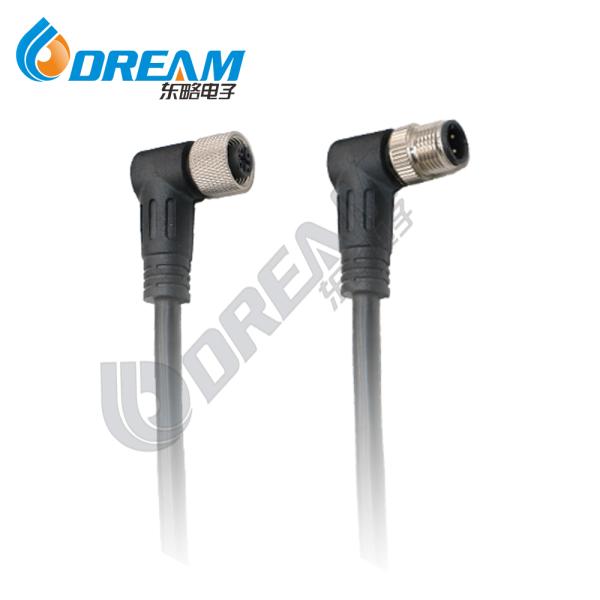 M5 M8 M12 M23 Connector and Cable Molded Assembly with Panel Mounting Solder Housing