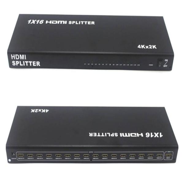 HDMIビデオスプリッタ 1 イン 16 アウト 4KディスプレイのためのAVビデオディストリビューター