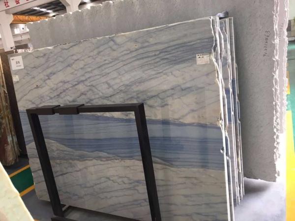 Luxury Blue Quartzite Natural Stone Tiles Brazil Azul Macauba Quartzite Slab