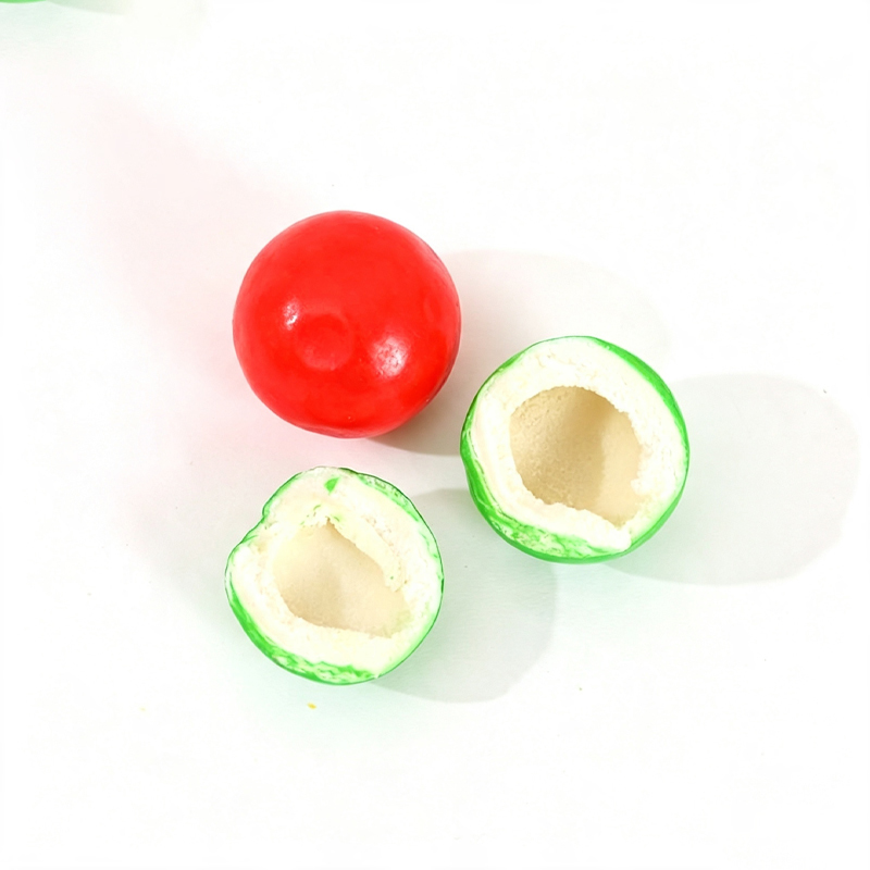 Halal 8g Colorful Big Ball Shape Bubble Gum Fruit Flavor Hollow Chewing Gum Candy