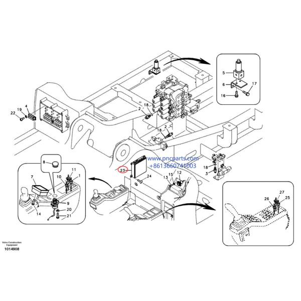 Экскаватор ECU EC160B EC180B EC210B VOE20577135 VOE14514090 Volvo