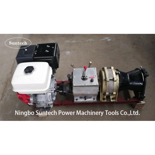 Petrol Engine Cable Winch Puller Belt Driven Portable 5Ton