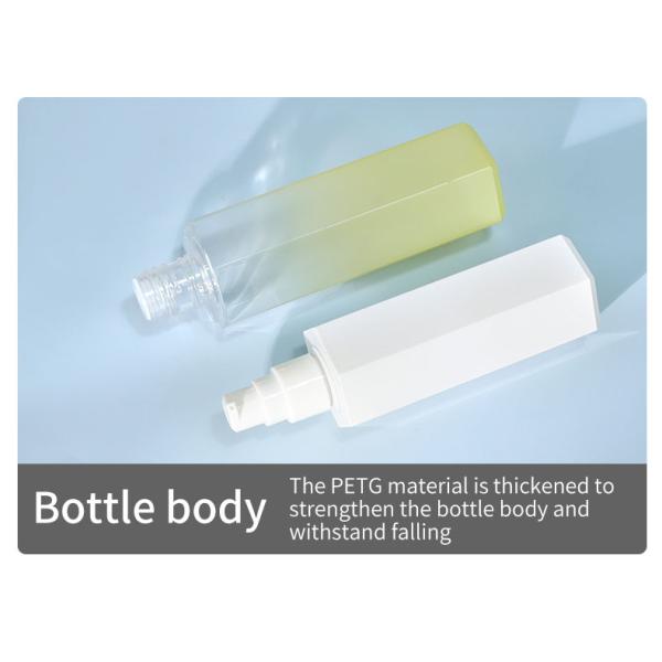 Botellas de cosméticos recargables de PP / acrílico Botella de perfume cuadrada de 100 ml Transparente a medida