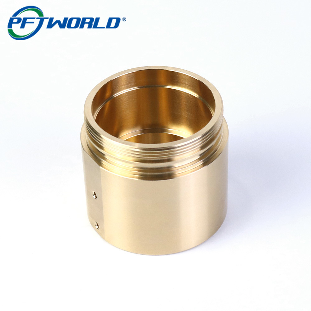 Custom CNC Brass Threaded Sleeve Precision Turning Parts with H59 Brass Material and ±0.01mm Tolerance