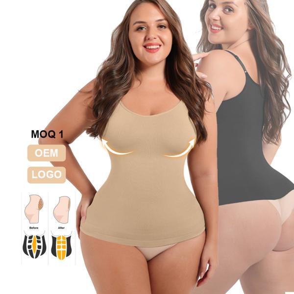 Vestuário sem costura não tecido Hexin Plus Size Tummy Control Shaper em Nylon e Spandex