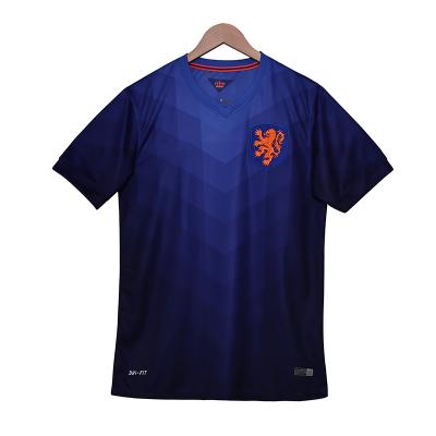 Pays-Bas 2014 saison à l'extérieur version rétro fan de la reproduction du maillot classique