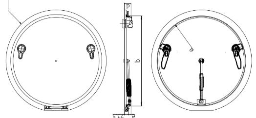 Custom Made Aluminum Acrylic Round Boat Hatch With Anti Glare Coating