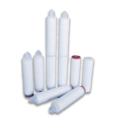 Cartucho de filtro de água de membrana plissada de PTFE de 10 polegadas e 0,1 microns para tratamento biológico