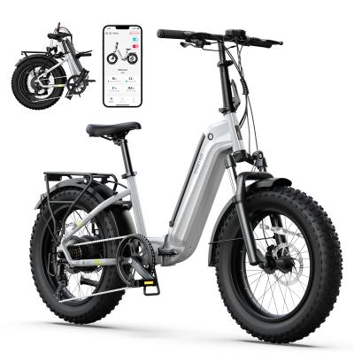 Yeestep 48V 25km/h Foldable Electric Bike Fatbike Electric Folding Bike with 15Ah Battery 250W Light Steel Frame Electric Cycle
