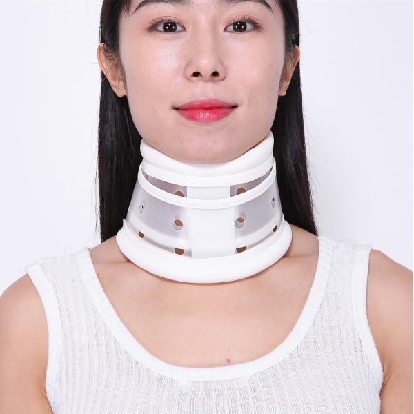 Medical Plastic Neck Support Collar White / Skin Color For Neck Pain Relief