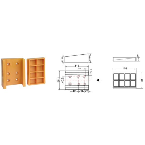 Струбцина троса руля высоты запасных частей лифта Passager с кронштейном