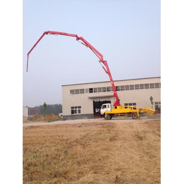 18m Truck mounted Concrete Boom Pump , Concrete Boom Pump Truck Fast Speed