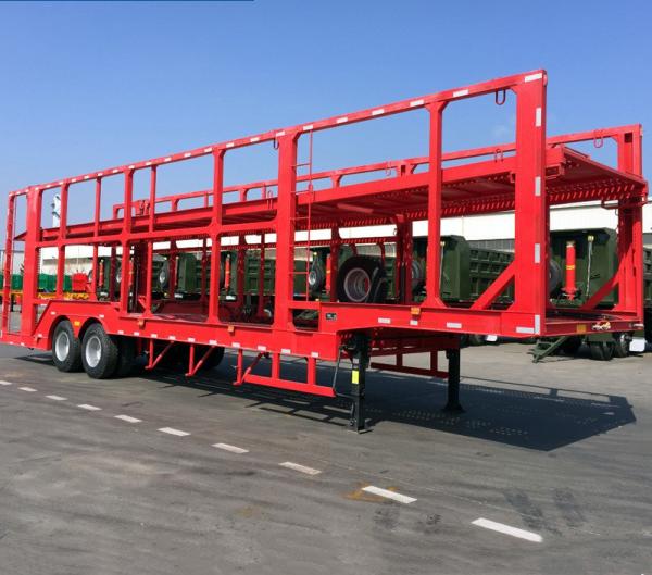 Customization BPW Axle 2 Axle Transport Truck Semi Trailer 2 Layer Car Transport Trailer