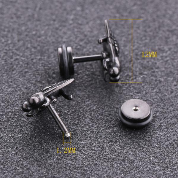 Unique stud earrings animal shape black stud earrings on hot sale
