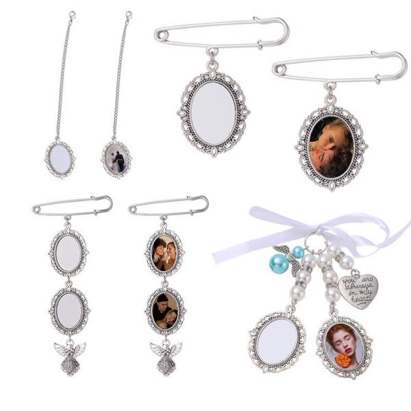 Sublimation Blank Metal Brooch Pendants Sublimation Brooches Pendant