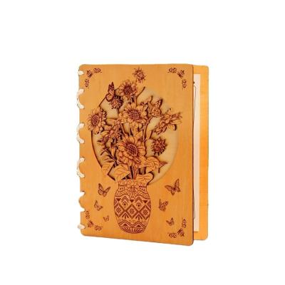 Carte en bois de tournesol avec un design unique pour un anniversaire de mariage Carte d'anniversaire joyeux Carte de voeux en bois pour montrer votre gratitude