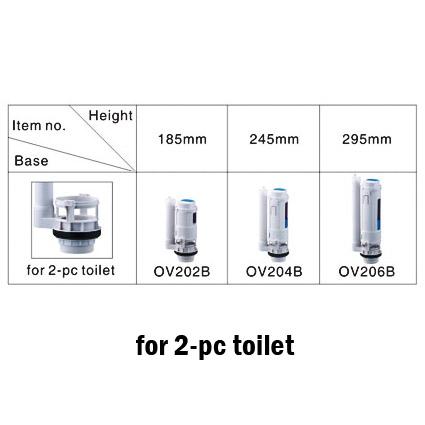 Flush Valve 2" Outlet Best Repair Parts Dual Flush For 2 PC Toilet From Xiamen China