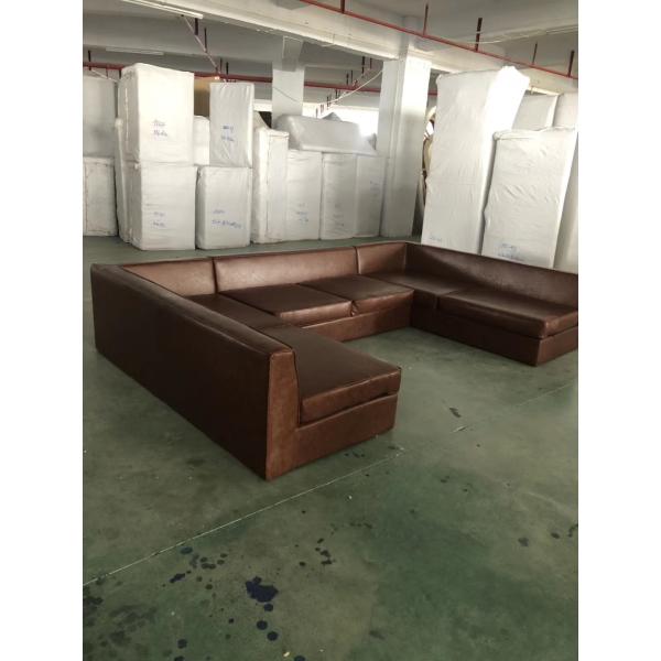 Leather Large U Shape Corner Sofa Bed 10 Seater KTV Bar
