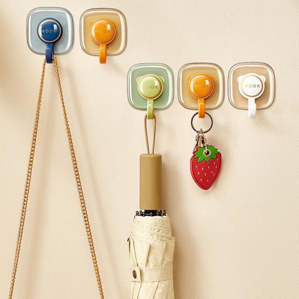 Creative Cat Coat Hooks For Wall Mounted, 4 Pcs Cute Cat Key Hook Adhesive Hook For Room Decor