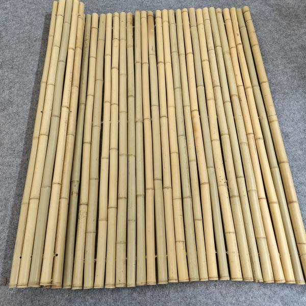 Natural Bamboo Fence Panels Garden & Farm Barrier Black & Yellow
